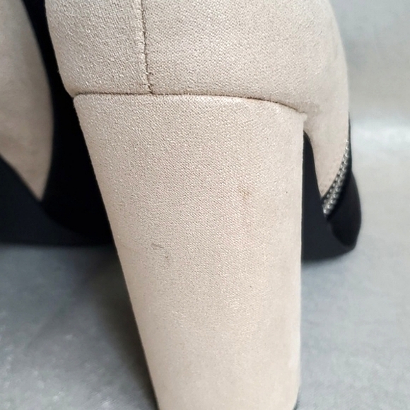 JUSTFAB Colorblock Faux Suede Block Heel Side Zip Ankle Boots SIZE: 9 US - Picture 9 of 13